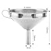 5.5-Inch Stainless Steel Large Funnel with Detachable Strainer/Filter for Cooking Oil and Transmission Liquid and Powder, Food Grade Metal Kitchen Funnels