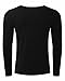 MODCHOK Men's Casual Henley T-Shirts Long Sleeve Slim Fit V Neck Basic Undershirt Tee Tops