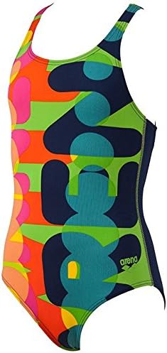 Arena Girls Following One Piece Costume Navy/Green 12-13Y