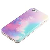 Pastel Gradient for iPhone SE 5S 5 Protective case uCOLOR Abstract Cloud for iPhone SE 5S 5 Dual Layer Protection Tough Case