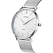 SINOBI Ultra Thin Minimalist Stainless Steel Mesh Band Mens Watch Simple Easy Reading Watch