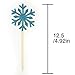 PuTwo 20 Counts Wedding Cake Decorating Frozen Cupcake Toppers Toothpicks, Sliver/Blue/Snow
