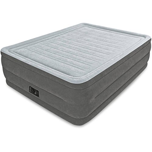 Intex Queen 22″ DuraBeam High Rise Airbed Mattress with Built-in Pump