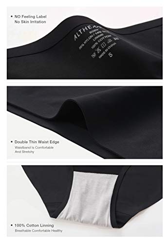 Altheanray Women’s Seamless Underwear No Show Panties Soft Stretch Bikini Underwears 6 Pack(3081M-color9)