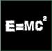 Math Science E=MC2 Equation Adult T-Shirt (Medium, Black)