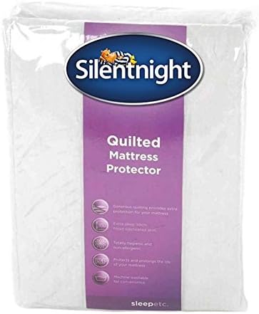 Official Silentnight Quilted Mattress Protector Elasticated Skirt - Single, Double or King (Double)