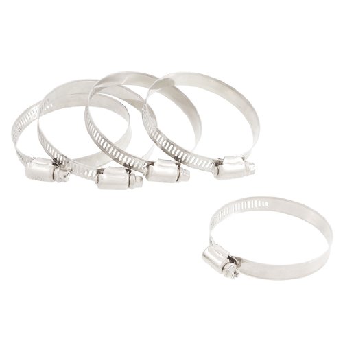 Adjustable 52mm-76mm Stainless Steel Worm Gear Hose Clamps 5 Pcs