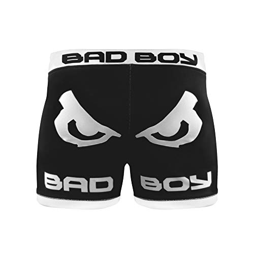 Bad Boy Original Polyester Competition MMA Mixed Martial Arts Vale Tudo Shorts (Large) Black