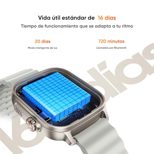 realme Watch 5 Smartwatch con batteria di 20 giorni, smartwatch con 108 modalità sportive, monitor della salute, smartwatch IP68, NFC, argento