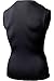 TSLA Men's V Neck Sleeveless Workout Shirts, Dry Fit Running Compression Cutoff Shirts, Athletic Training Tank Top, V Neck Shirts Black & Red, X-Large