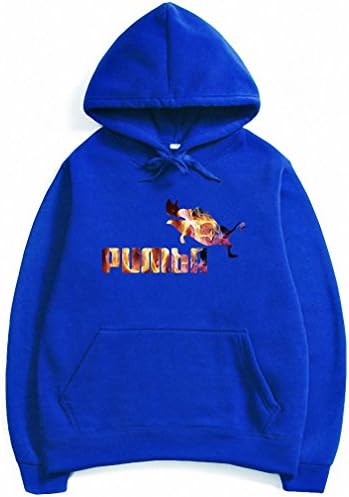 Pumba Black Hooded Sweatshirt with Hoodies Men in Mens Leisure Hoodies and Sweatshirts M-3xl blue Y1 XXL