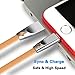 Nylsem Cell Phone Charger Cable 6 Feet Fast Charging and Syncing Cable Compatible iPhone and More(3 Pack)(Gold)