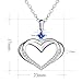 Caperci Sterling Silver Kindred Heart Pendant Necklace - Mothers Day Jewelry Gift for Mom, Wife, Daughter