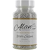 Silver Dragees 2mm, 4 Ounces by Chef Alan Tetreault