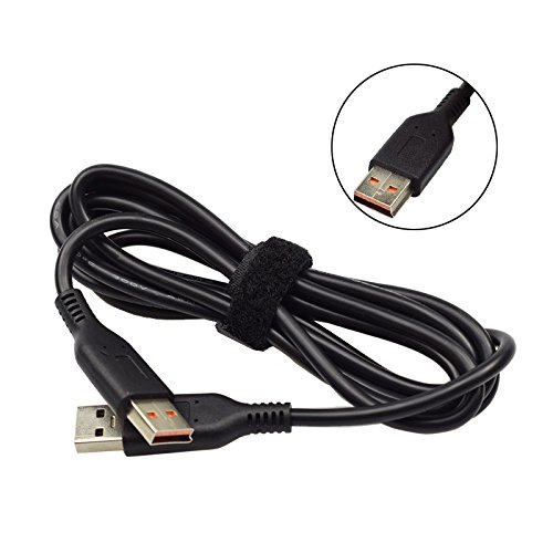 5.9Ft(1.8m) USB Charge Cable for Lenovo Yoga 3 Pro,Yoga 900,Yoga 700,Yoga 3 11, Yoga 3 14, Yoga 3-1470, Yoga3 11-5Y10, Yoga3 14-IFI, Yoga3 11-5Y10, Yoga 3-1470 Charger Power Supply Adapter Cord