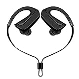 Nv-gu Bluetooth Headphones, Wireless 4.1 Magnetic Earbuds In-Ear Stereo Earphones Running headsets,IPX4 Sweatproof Secure Fit for Sports with Built-in Noise Cancelling Mic (Black)