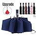 LANBRELLA Umbrella Windproof Travel Umbrella Compact Folding Reverse Umbrella