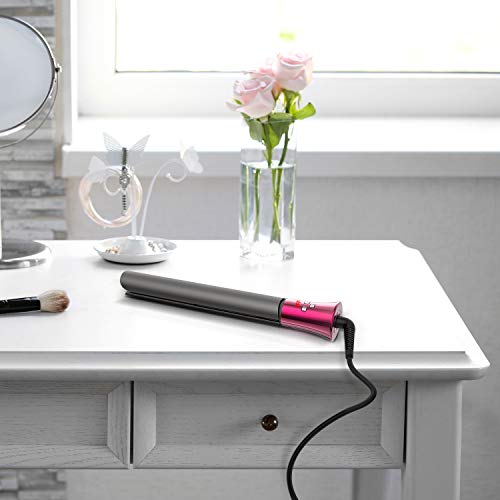 Flat Iron for Hair,GOOLEEN Professional Infrared Hair Straightener and Curler 2 in 1,1 Inch 3D Floating Titanium Plates Tourmaline Ceramic Hair Straightener with Dual Voltage LED Display 180-450℉