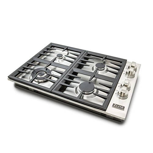 Z Line E30-RC Professional Dropin Cooktop With 4 Gas Burners, Stainless Steel