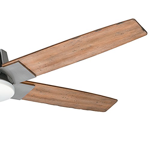 Casablanca Fan 56 inch Brushed Nickel Finish Ceiling Fan with 5 White Washed Distressed Oak Veneer Exclusive Blades (Certified Refurbished) - Thumbnail 4