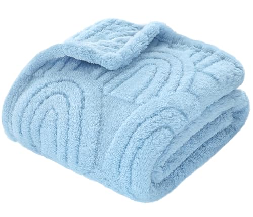 HOMRITAR Baby Blanket Rainbow Fleece Fluffy