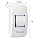 FAMILOVE Smarthome Wireless Doorbell with Receiver Operating Range with 36 Extra Loud Chimes for Home Office , LED Indicator on Push Button Transmitter (WHITE 1 Button and 1 Plugin Receiver)