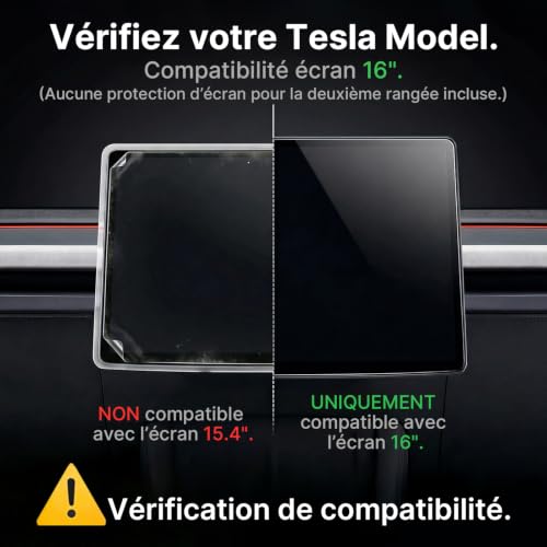 CYBERBEANS 16" Screen Protector For Tesla Model y Juniper 2026 | Tempered Glass Accessories Anti-Fingerprint, Bubble-Free, 9H Hardness, With Installation Kit