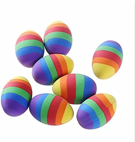 Bright Easter Eggs Decorated Rainbow Eraser Children Gifts Toys (two loaded)
