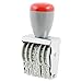 Home Mart Numbering Machine Numbering Stamp Number Printer 6 Digits Mental Rubber Plastic Red Gray