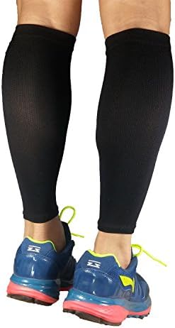 Calf Compression Sleeve, JAMIK Footless Socks Shin Splint / Leg Compression Sleeves Calves &amp; Leg Cramps for Runners (1 Pair)