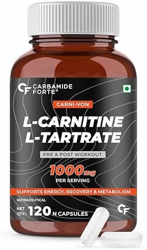 Carbamide Forte L-Carnitine L-Tartrate 1000mg Capsules for Men & Women | Pre Workout Supplement - 120 Veg Capsules price in UAE | Amazon UAE