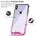BAISRKE iPhone X Case, Shock-Absorption TPU Soft Edge Bumper Anti-Scratch Rigid Slim Protective Cases Hard Plastic Back Cover for iPhone X iPhone Xs [5.8 inch] - Black Pink Gradient