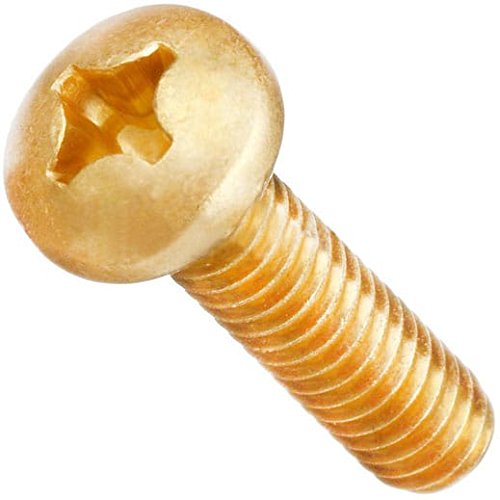Photo 1 of #8-32 x 1/4'' Solid Brass Machine Screws, Phillips Drive, Pan Head Screws, Pack of 100