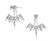 Stunning Silver Spiked Ear Jacket Sparkle Earrings w/ Gift Box & Earring Card