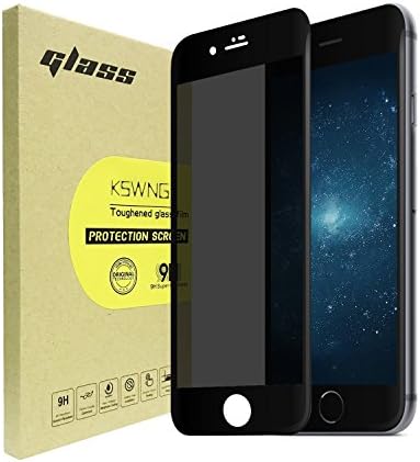 KSWNG TD068 iPhone 8 Plus / 7 Plus Privacy Screen Protector,  iPhone 8 Plus Screen Protector Anti-Spy Tempered Glass Screen 9H Premium Anti-Scratch/Fingerprint