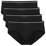 David Archy 4 Pack Men's Full Cut Rib Micro Modal Briefs