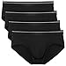 DAVID ARCHY 4 Pack Men's Ultra Soft Comfy Rib Micro Modal Briefs (S, Black)