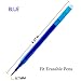 ParKoo Gel Ink Refills Compatible with FriXion and Friction Erasable Gel Pens, Fine Point 0.7 mm, Total 9 Blue Refills Value Set