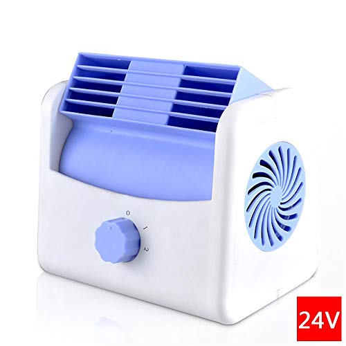 Dachengzi 12V-24V Portable Car Vehicle Truck Cooling Air Fan Adjustable Low Noise Silent Cooler Fan 2 Speeds Air Conditioner for Car