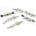 6pcs Practice Lock Set OKPOW Lock Set Crystal Visible Cutaway Common Lock Types for Locksmith Training Different Types of Padlock
