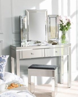 Mamas Angel Alison Luxury Mirrored Dressing Table Amazon Co Uk Kitchen Home