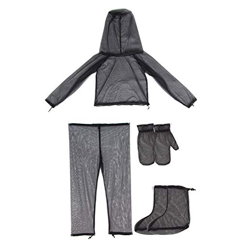 Shentesel Mosquito Insect Repellent Jacket Mesh Hooded Protective Suit for Fishing Camping - S/M - Thumbnail 4