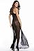 Honeystore Women's Sexy Lace and Chiffon Babydoll Nightwear Long Gown Lingerie with Thong Black, Medium(Bust:33-35 In / Waist:27-29 In), LC6143 Black