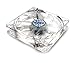 Zalman Ultra Quiet ZM-F2 92mm Blue LED Shark Fin Blade Case Fan Cooling, White ZM-F2 LED (SF)