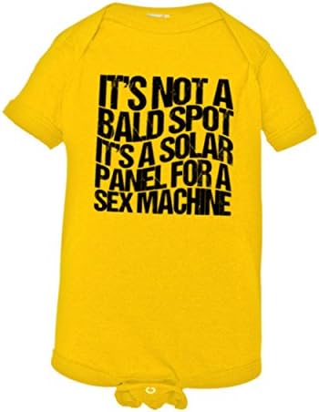 Baby Creeper Its Not A Bald Spot Infant Body Suit Onsie - 18-24 Months - Yellow