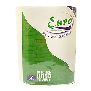 Adeptt Euro-Series Soft Paper Kitchen Rolls – 60 Pulls (Pack of 2)