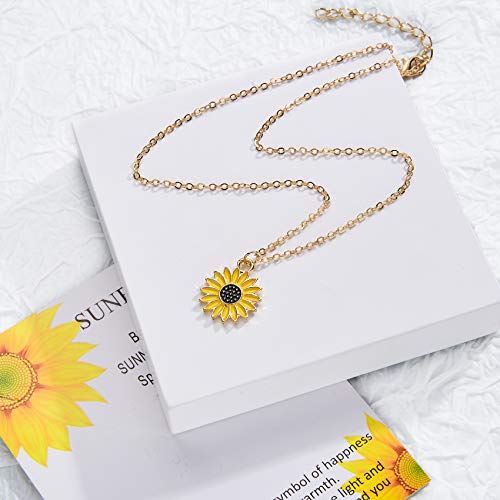 Sunflower Necklace Best Friend Necklace Friendship Necklace Sunflower