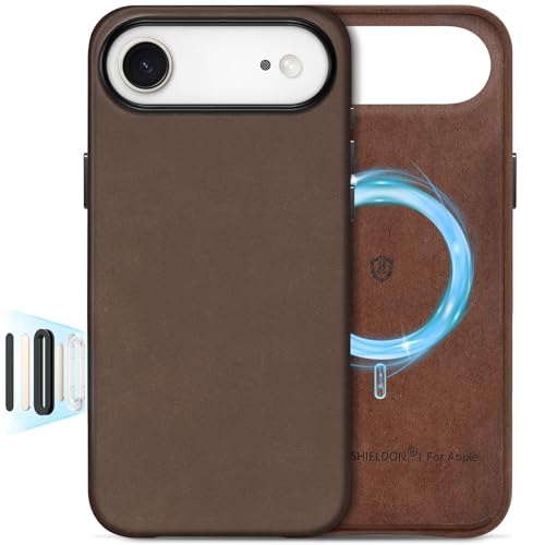 Photo 1 of SHIELDON Case for iPhone Air 6.5" 2025 | Top Grain Crazy Horse Leather, Compatible with Magsafe, Slim Fit