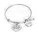YEEQIN Always My Sister Forever My Friend Love Pearl Charms Bangle Bracelet, Personalized Sister Gift