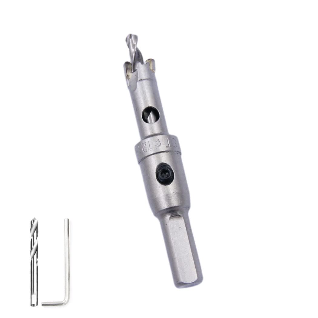 Photo 1 of 12mm Hole Saw LAIWEI Carbide Hole Cutter Stainless Steel Metal Drill Bit Tungsten Alloy Tip Cutting Diameter (1/2" TCT Hole Saw)